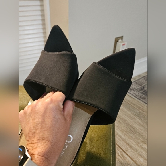 EGO Brianna pointed toe lycra Heeled mule In Black. Size 7.5 - Picture 9 of 12